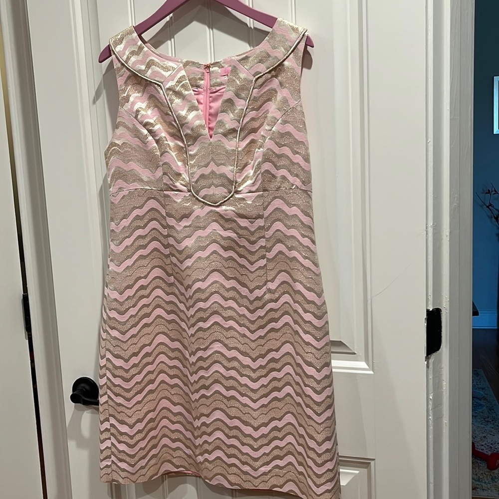 Pink chevron dress